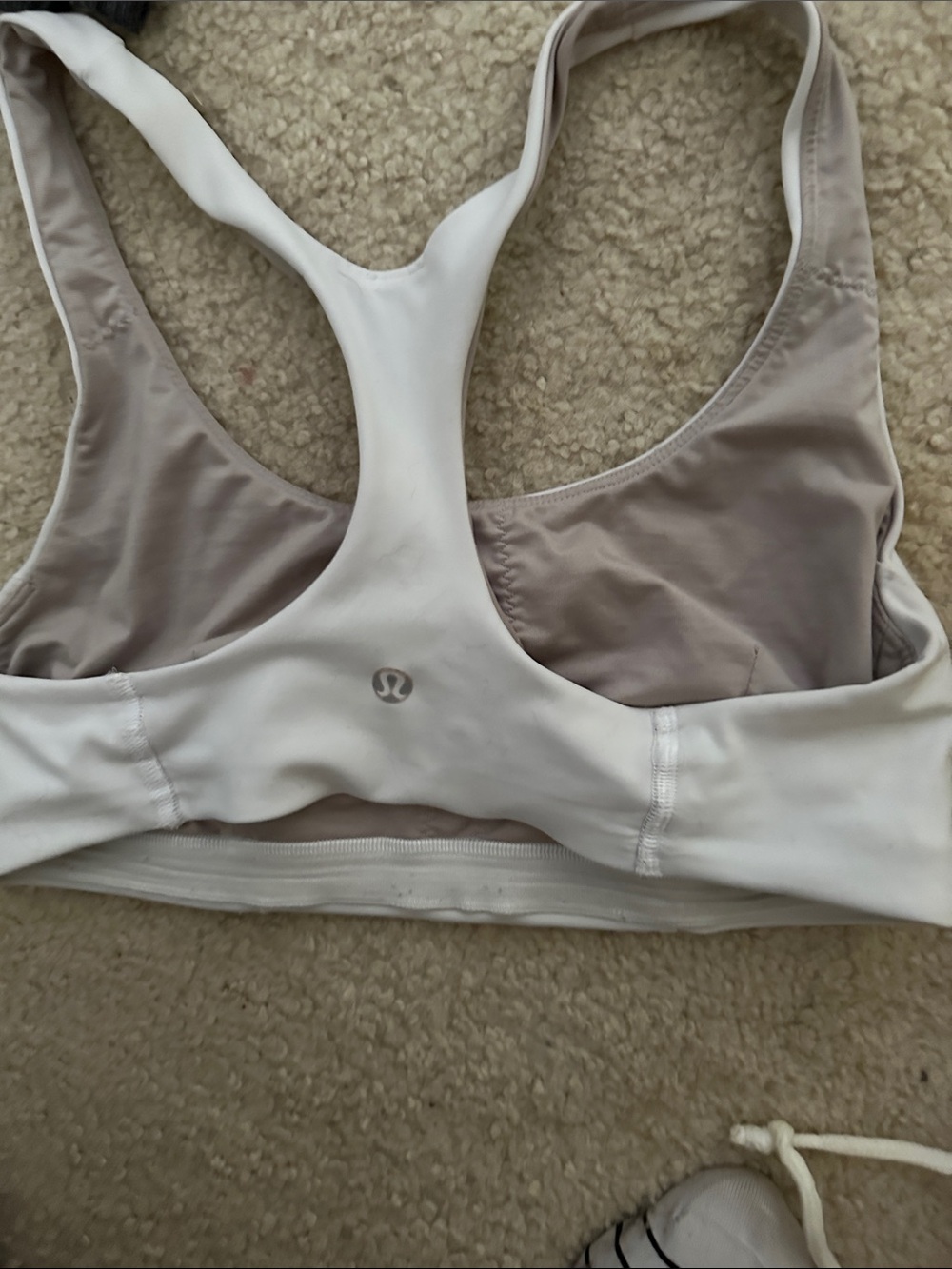 Women’s White Racerback Bra Top - Picture 3 of 3